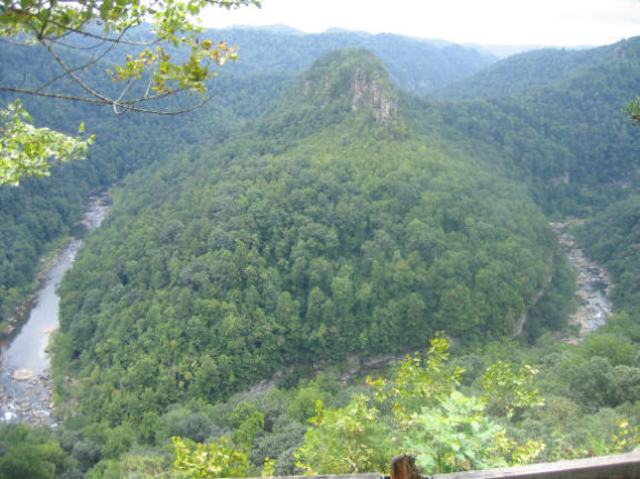 View from the Breaks Interstate Park at the eastern terminus of the project